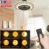 20.5in Ceiling Fan with Light Round Pendant Fan Lamp 30W LED Ceiling Fan with 3-Fan Speed Remote Control Timer APP Control