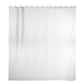 Shower Curtain Waterproof 70x70 Inches Bathroom Shower Curtain Liner EVA Bathroom Curtain w 12 Hooks for Bathtub Shower Stall