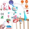 Baby Musical Crib Bed Bell Rotating Mobile Star Projection Nursery Light Baby Rattle Toy with Music Box Remote Control