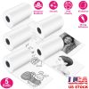 5 Rolls Self Adhesive Printer Paper Thermal Mini Printer Paper White Mini Printer Photo Paper Fit for Wireless Thermal Mini Printer 57x25mm