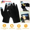 Unisex Touch Screen Gloves Full Finger Winter Warm Knitted Gloves For Warmth Running Cycling Camping Hiking