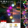 Solar Powered LED Ball Wind Chimes Color Changing LED String Light Patio Garden Decor