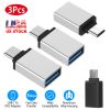 3 Packs USB C Type-C Male to USB A 3.0 OTG Male Port Converter Adapter Data Connector Android