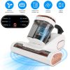 16000PA Double-Cup Bed Vacuum Cleaner 500W Mattress Handheld Vacuum Dust Mites Remover with Heating Function for Bed Sofa Rug