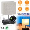 Fully Dimmable Table Lamp for Bedroom Living Room Bedside Lamp for Nightstand Dual USB Ports 2 Power Outlets LED Bulb Included