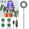 Plant Grow Light LED Full Spectrum Circle Growing Lamp with 3/9/12Hours Auto Timer Setting 9 Dimmable Brightness Height Adjustable for Indoor Plants