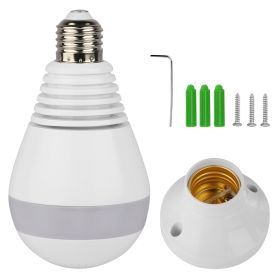 WiFi Light Bulb Camera 960P Security Camera 360° Fisheye Lens Panoramic Motion Detection IR Night Vision