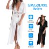 Women Lace Bathing Suit Long Sexy Bikini Swimwear Summer Cover Up Beach Dress Swimsuit with Waist Rope