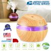 290ml Cool Mist Humidifier Ultrasonic Aroma Essential Oil Diffuser Wood Grain w/LED Light for Office Home Room Vehicle Study Yoga Spa