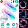 2Pcs 32LEDs Patterns Cycling Lights Rainbow Wheel Tire Flash Lamp Bicycle Colorful LED Wheel Spoke Signal Light w/ 30 Patterns