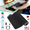 Large LED Gaming Mouse Pad RGB Computer Keyboard Mouse Mat w/ 10 Light Modes Non-Slip Rubber Base for Game Office