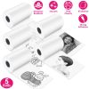5 Rolls Self Adhesive Printer Paper Thermal Mini Printer Paper White Mini Printer Photo Paper Fit for Wireless Thermal Mini Printer 57x25mm
