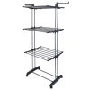Clothes Drying Rack Rolling Collapsible Laundry Dryer Hanger Stand Rail Shelve
Wardrobe Clothing Drying Racks w/ Dual Side Wings