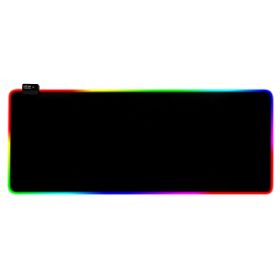 Large LED Gaming Mouse Pad RGB Computer Keyboard Mouse Mat w/ 10 Light Modes Non-Slip Rubber Base for Game Office