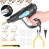 70W Plastic Welder Car Bumper Repair Kit Hot Stapler Welding Gun Plastic Repair Machine Soldering Tool with 200 Staples Pliers Cutter