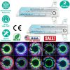 2Pcs 32LEDs Patterns Cycling Lights Rainbow Wheel Tire Flash Lamp Bicycle Colorful LED Wheel Spoke Signal Light w/ 30 Patterns