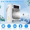 Portable Air Conditioner Fan Evaporative Humidifier 3 Speed Spray Personal Cold Mist Air Cooler Desk Table Fan Water Tank Night Light Adjustable Angel