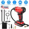 150PSI Cordless Car Tire Pump 6000mAh Rechargeable Tire Inflator 12V Portable Electric Air Compressor with LED Light for Car Bike Motorcycle Ball