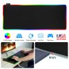 Large LED Gaming Mouse Pad RGB Computer Keyboard Mouse Mat w/ 10 Light Modes Non-Slip Rubber Base for Game Office
