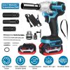 3-In-1 Cordless Electric Impact Wrench Drill Screwdriver with Brushless Motor Max 3450RPM Variable Speed 2Pcs 6.0Ah Batteries 3 Sockets 3 Screwdriver
