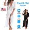 Women Lace Bathing Suit Long Sexy Bikini Swimwear Summer Cover Up Beach Dress Swimsuit with Waist Rope