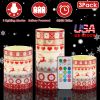 3Pack Christmas Flameless LED Candles Deer Flickering Candle Lights Pillar Candles with 3 Lighting Modes Timer Remote Control