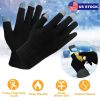 Unisex Touch Screen Gloves Full Finger Winter Warm Knitted Gloves For Warmth Running Cycling Camping Hiking
