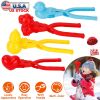 4Pcs Snowball Makers Set Clip Snow Molds Toys Beach Sand Toy with Handle for Snow Fight Winter Activities