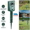 Ultrasonic Animal Repeller IP44 Waterproof Motion Sensor Repellent Outdoor Animal Deterrent w/ Flashing LED Light For Farm Garden Yard Repelling Deer