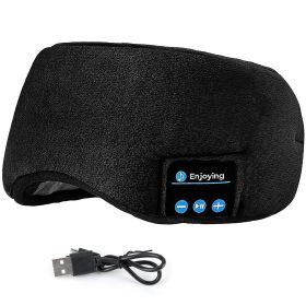 Sleep Eye Mask Wireless Headphones Adjustable Hands-free Skin Friendly Cotton Mask Headsets w/ Speakers Microphone Washable For Insomnia Travel
