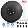 Solar Powered Fountain Pump Floating Bird Bath Pond Pump w/ LED Lights 7 Nozzles For Aquarium Garden Backyard Pond Pool Outdoor