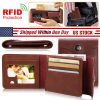 Men’s Wallet PU Leather Bifold Purse Slim RFID Blocking Card Holder Cases w/ 2 ID Window Coin Pocket