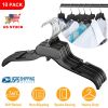 10 Pack Clothes Hangers Non-Slip Notched Space-Saving Plastic Clothing Hangers for Shirt Suit Coat Home Store Use