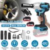 3-In-1 Cordless Electric Impact Wrench Drill Screwdriver with Brushless Motor Max 3450RPM Variable Speed 2Pcs 6.0Ah Batteries 3 Sockets 3 Screwdriver