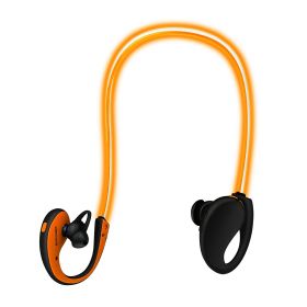Wireless Sports Headsets Wireless V4.1 Neckband Earphones HD Stereo Sweat-proof Headphones Earbuds w/ LED Light Mic 8Hrs Work Running (Option: Orange)