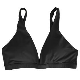 Women Deep V-Neck Sports Bras U-Shaped Back Sport Bras Padded Strappy Crop Open Back Low Impact Bras Sexy Fitness Tank Tops with Removable Pads for Gy (Option: Black_L_4932)