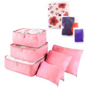9Pcs Clothes Storage Bags Water-Resistant Travel Luggage Organizer Clothing Packing Cubes for Blouse Hosiery Stocking Underwear (Option: Pink)