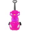 Ride on Push Car 4-Wheel Children Sliding Push Car W/ Colorful Flashing Light Music Handrail Guardrail Push Rod