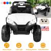 12V Electric Kids Ride-On Car w/ Parental Remote Control Music Horn LED Lights Swaying Function For Kids Aged 1-6 Years Old
