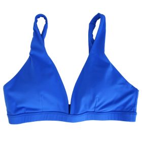 Women Deep V-Neck Sports Bras U-Shaped Back Sport Bras Padded Strappy Crop Open Back Low Impact Bras Sexy Fitness Tank Tops with Removable Pads for Gy (Option: Blue_M_4932)
