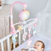 Baby Musical Crib Bed Bell Rotating Mobile Star Projection Nursery Light Baby Rattle Toy w/ Music Box Remote Control