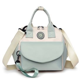 Baby Nappy Diaper Bag with 6 Pockets Burp Cloth Adjustable Shoulder Strap Detachable Small Bag Multifunctional Diaper Changing Bag with 2 Insulated Po (Option: Green)