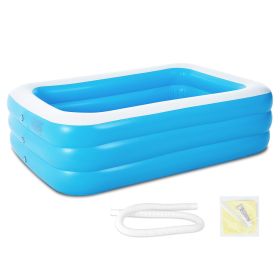 Inflatable Swimming Pools Family Swim Play Center Pool Blow up Kiddie Pool for Family Inflatable Lounge Pool for Kids Baby Adult Inflatable Water Ball (Option: inEllipticPool)