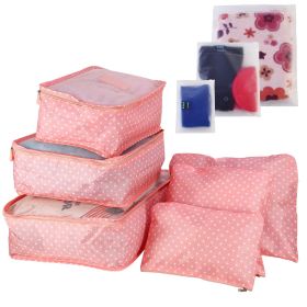 9Pcs Clothes Storage Bags Water-Resistant Travel Luggage Organizer Clothing Packing Cubes for Blouse Hosiery Stocking Underwear (Option: PNKSpot)