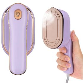 1000W Portable Handheld Steamer for Hang Flat Ironing Travel Garment Steamer with 180° Rotatable Handle 10S Fast Heating Clothing Wrinkles Remover for (Option: US_Purple)