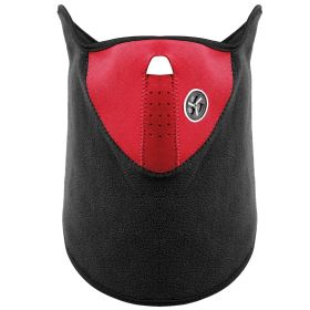 Half Face Mask Breathable Windproof Dustproof Neck Warmer for Bike Motorcycle Racing (Option: Red)