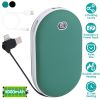 8000mAh 2 In 1 Electric Hand Warmer Rechargeable Hand Heater Portable Pocket Warmer with Power Bank 3 Heating Levels Digital Display Double-sided Heat