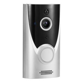 WiFi Video Doorbell Wireless Door Bell 720P HD WiFi Security Camera w/ Two-way Talk PIR Motion Detection IR Night Vision Home Security Camcorder Offic (Option: WHT)