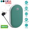 8000mAh 2 In 1 Electric Hand Warmer Rechargeable Hand Heater Portable Pocket Warmer with Power Bank 3 Heating Levels Digital Display Double-sided Heat