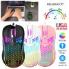Wired Gaming Mouse 7200 DPI Laptop Optical Mouse Honeycomb Lightweight  Mouse with 4 Adjustable DPI Levels 7 Changeable Colors 6 Keys